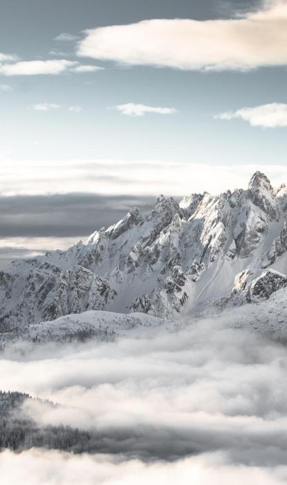 Winterlandschaft der Sextner Dolomiten
