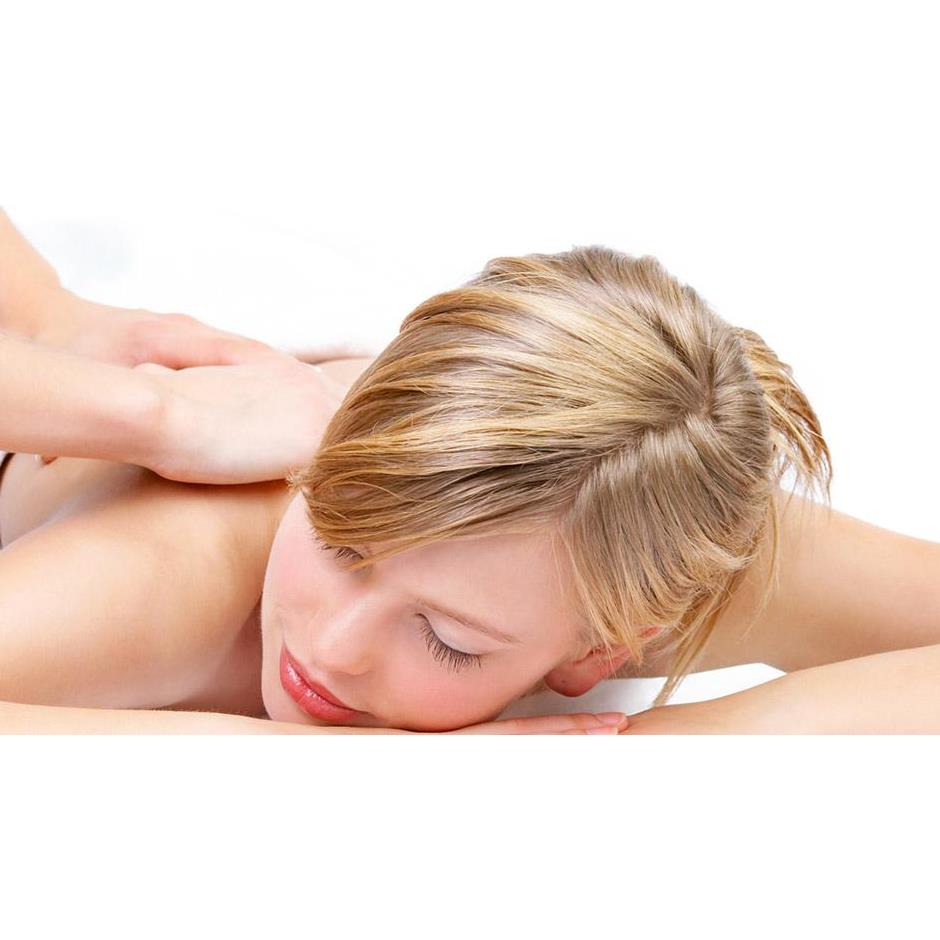 A woman is getting a massage