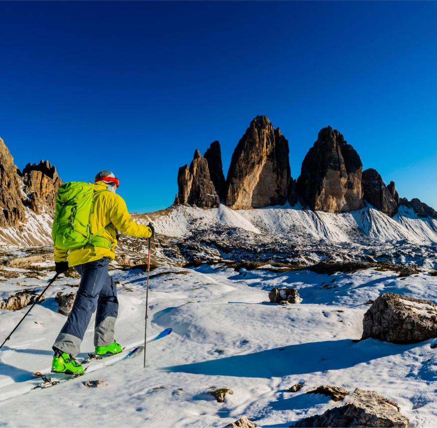 Tour di scialpinismo alle Tre Cime